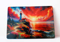 Sunset Lighthouse Glass Cutting Board