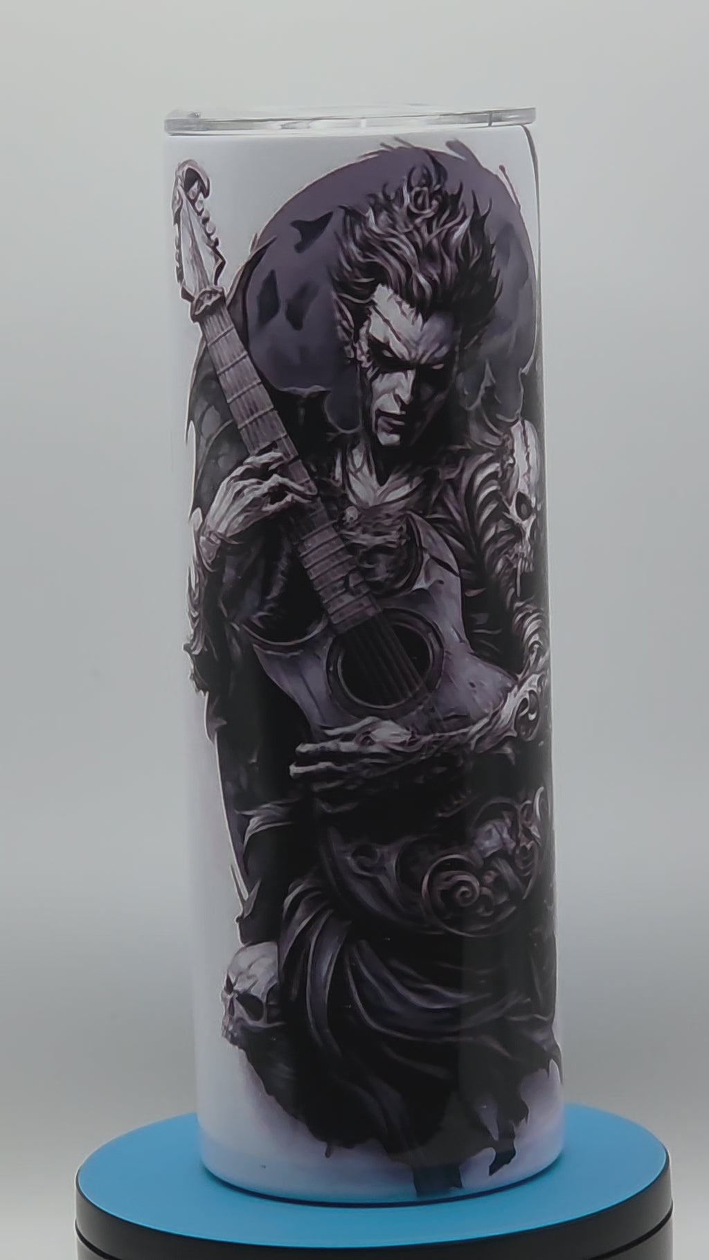 20oz Insulated Stainless Steel Tumbler – “I Don’t Fear My Demons” Rock & Roll Design