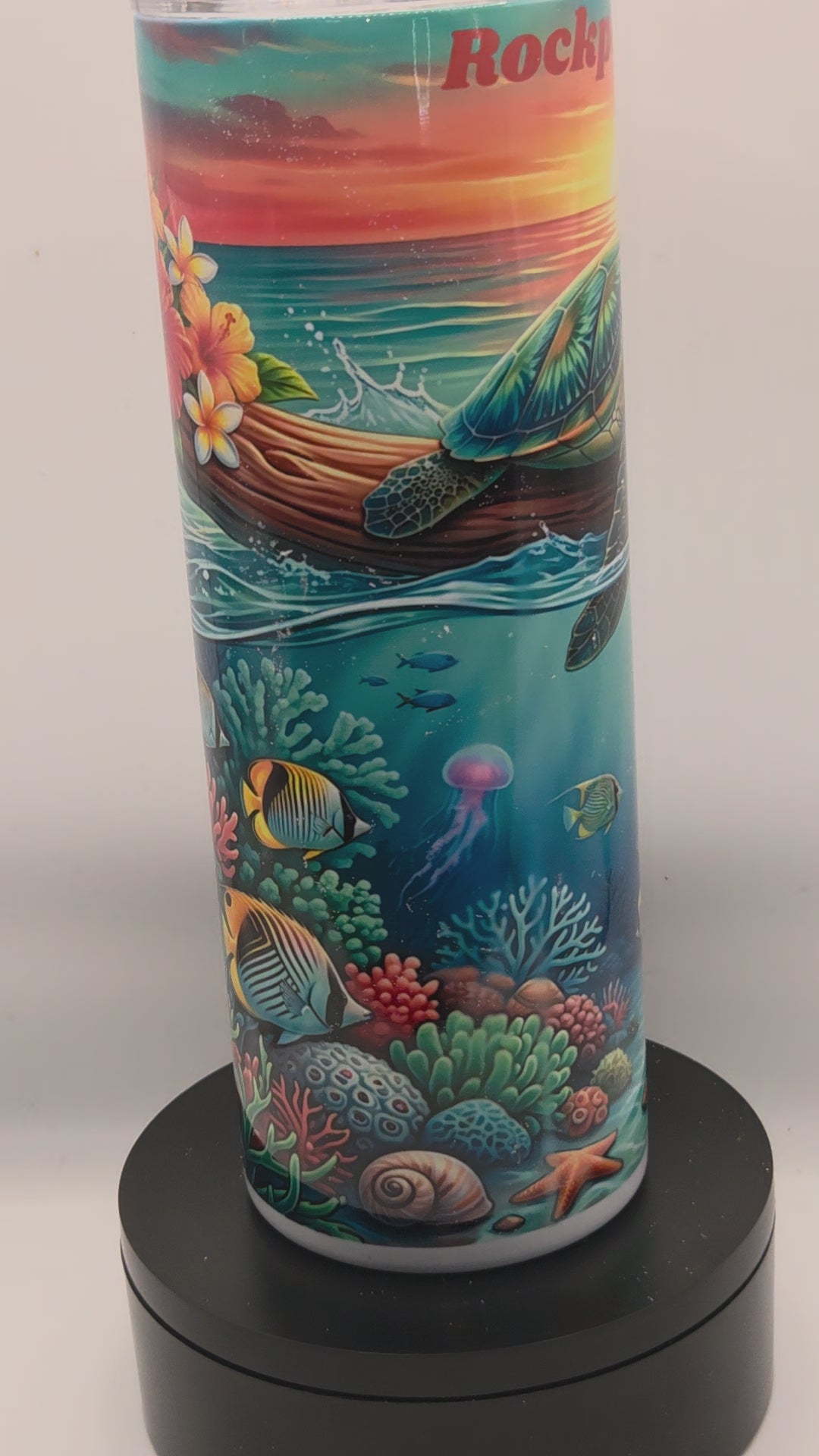 Sea Turtle Ocean Reef 20oz Insulated Tumbler – Coastal Stainless Steel Travel Mug