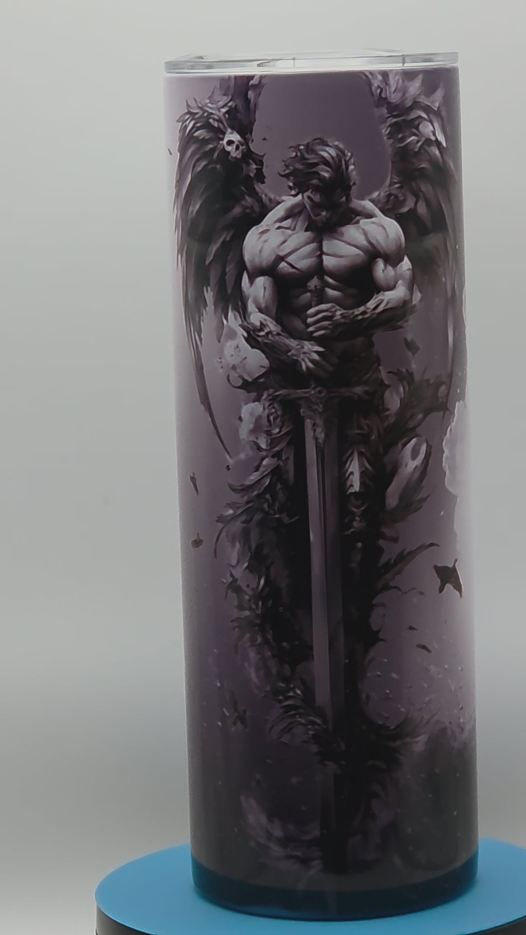 20oz Insulated Tumbler – Faithful Warrior Monochrome Design